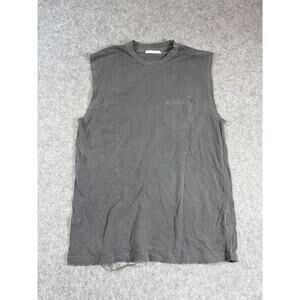 John Elliot Tank Shirt Mens Small Gray Crewneck Pocket Tee Distressed Streetwear